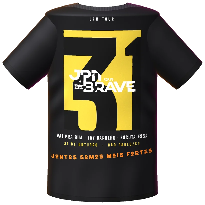 Costas da camiseta com a arte 31